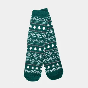 Calcetines de Navidad Unisex Verdes Cenefas