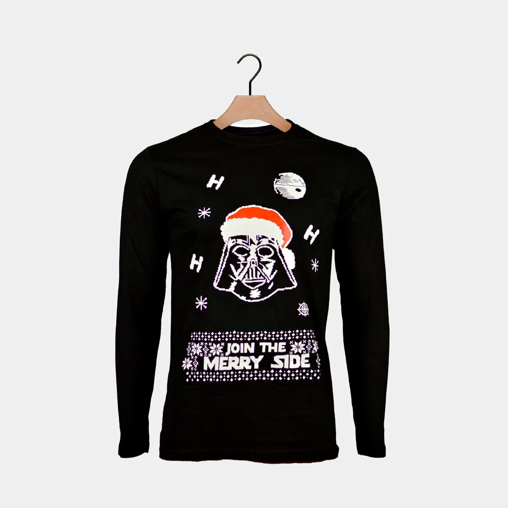 Camiseta de Navidad Hombre y Mujer Manga Larga Join The Merry Side