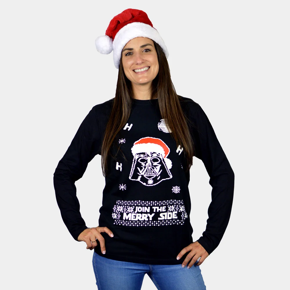 Camiseta de Navidad Hombre y Mujer Manga Larga Join The Merry Side - Imagen 3