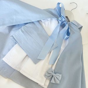 Capa Celeste forro Vichy