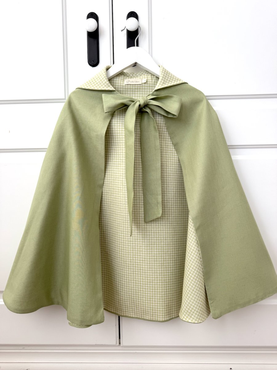 Capa Niñas Vichy Olive - Imagen 3