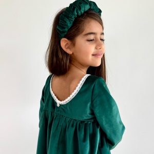 Diadema terciopelo verde