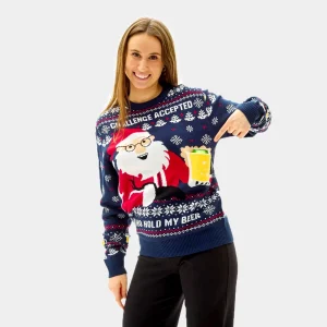 Jersey de Navidad para Mujer Beer Pocket 3D