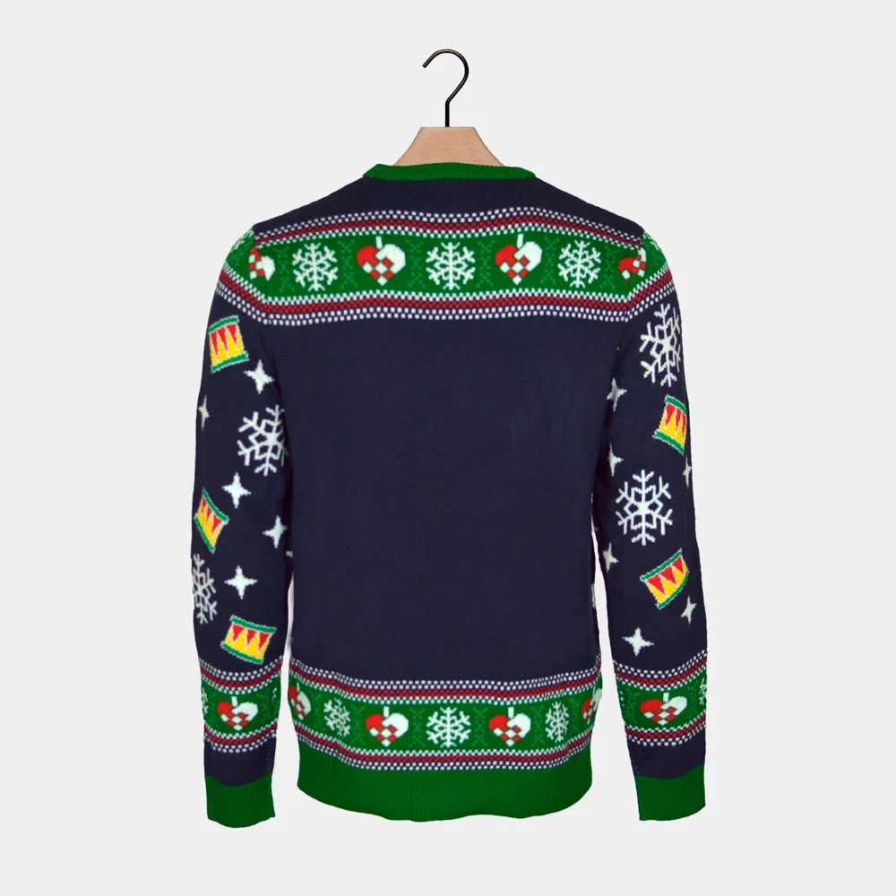 Jersey de Navidad con Luces LED para Mujer Azul con Árbol Navidad - Imagen 9