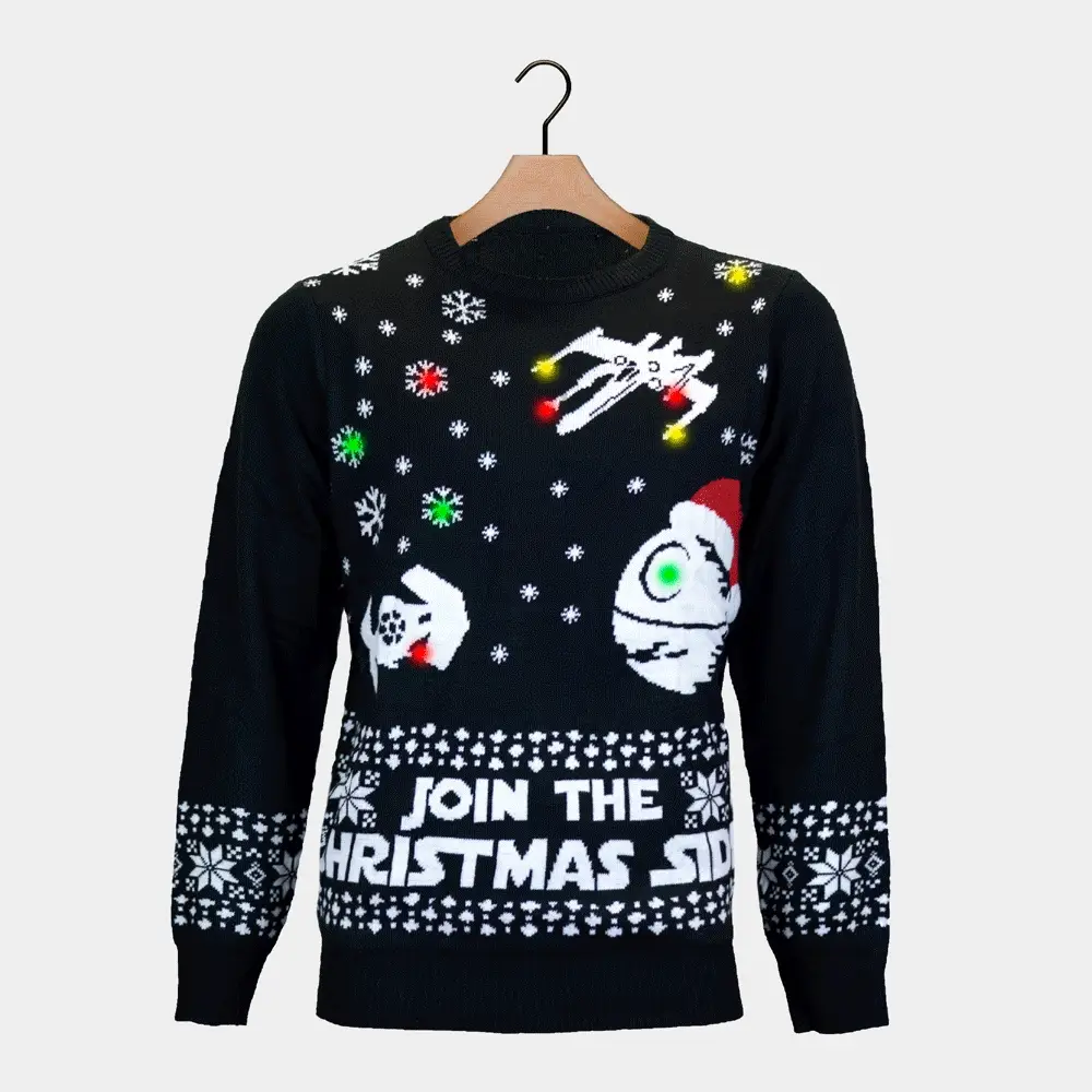 Jersey de Navidad con Luces LED para Hombre Join the Christmas Side - Imagen 8