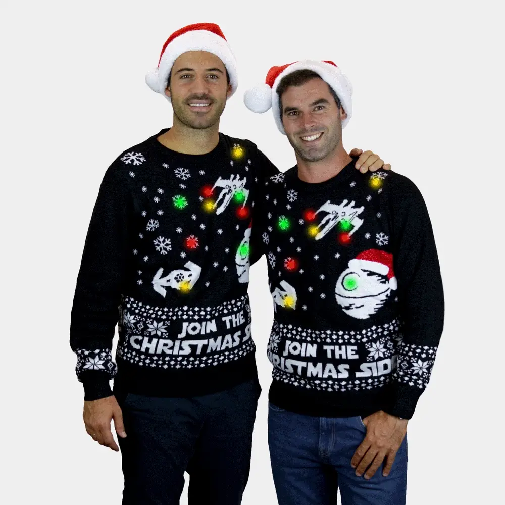 Jersey de Navidad con Luces LED para Hombre Join the Christmas Side - Imagen 3