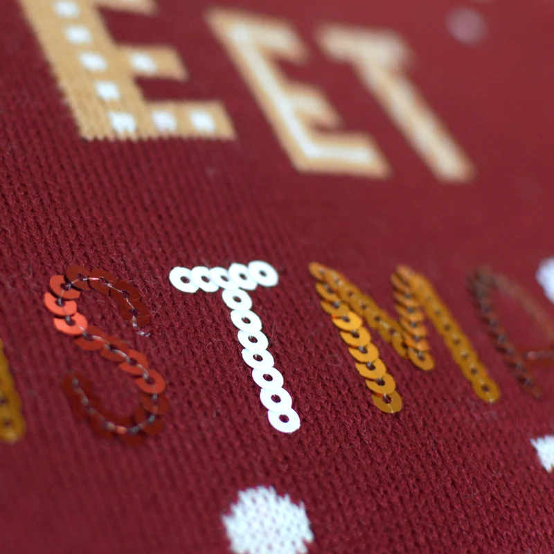 Jersey de Navidad con Luces LED para Hombre Rojo Ginger Cookie - Imagen 6
