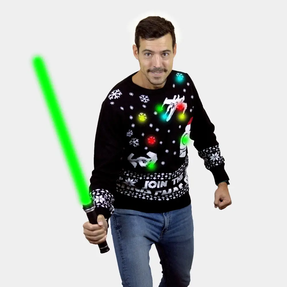 Jersey de Navidad con Luces LED para Hombre Join the Christmas Side - Imagen 5