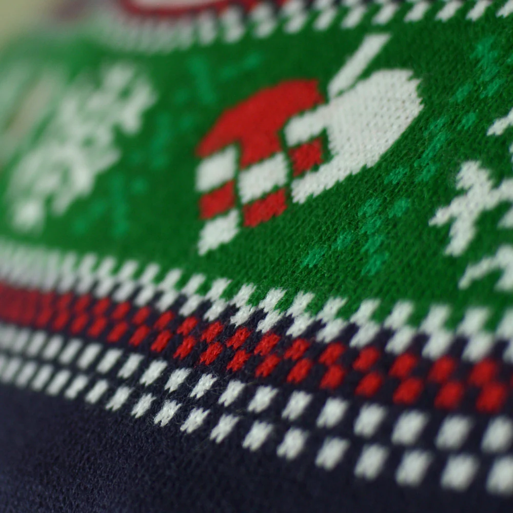 Jersey de Navidad con Luces LED para Mujer Azul con Árbol Navidad - Imagen 6