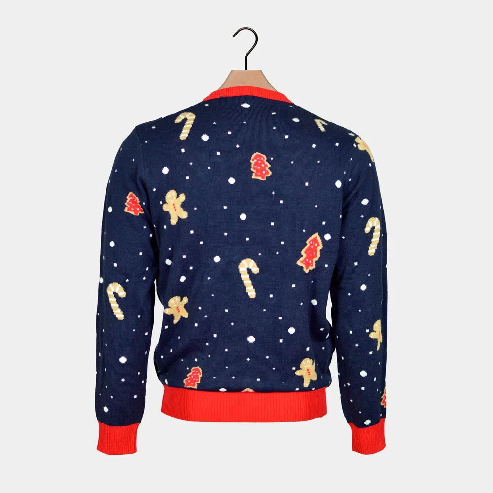 Jersey de Navidad con Luces LED para Mujer Azul Ginger Cookie - Imagen 9