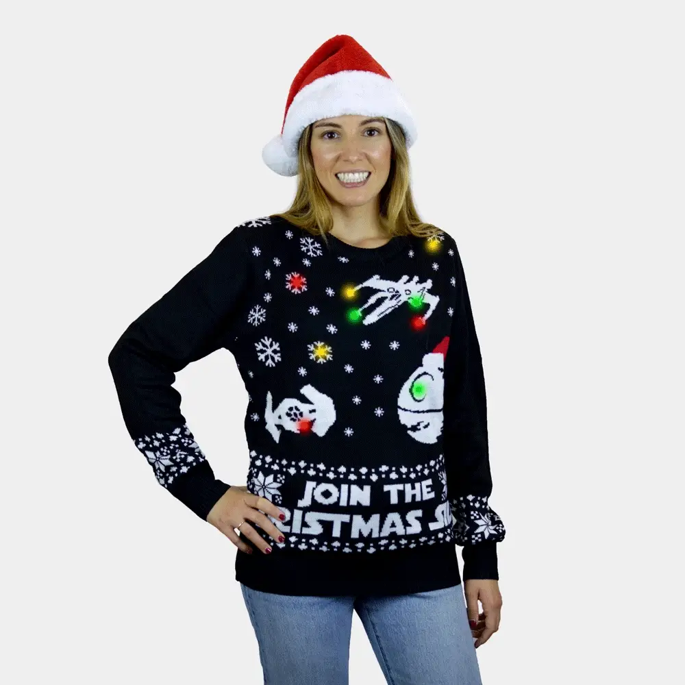 Jersey de Navidad con Luces LED para Mujer Join the Christmas Side