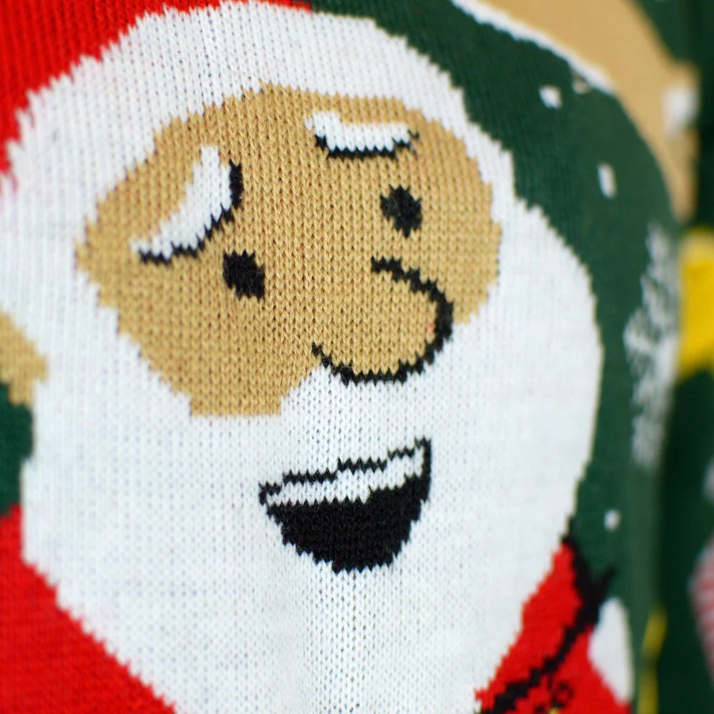 Jersey de Navidad con Luces LED Niña y Niño Papá Noel hecho un Lío - Imagen 6