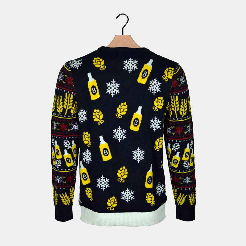 Jersey de Navidad con Luces LED para Mujer Santa con Cerveza - Imagen 9