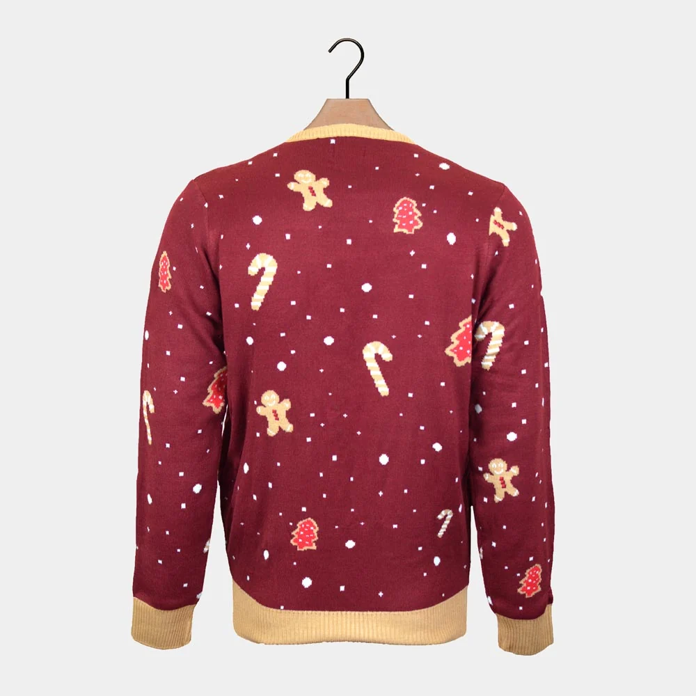 Jersey de Navidad con Luces LED Parejas Rojo Ginger Cookie - Imagen 9
