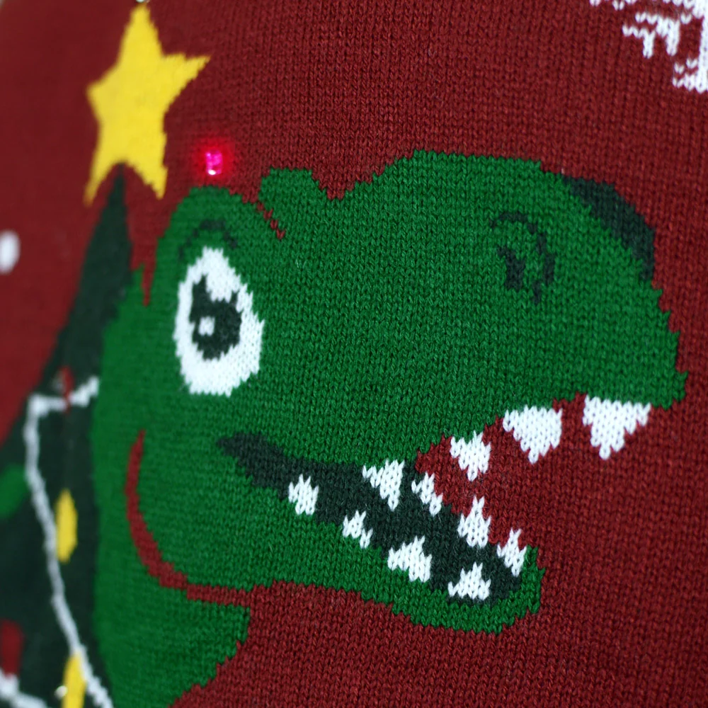 Jersey de Navidad con Luces LED para Hombre Christmas Tree-Rex - Imagen 6
