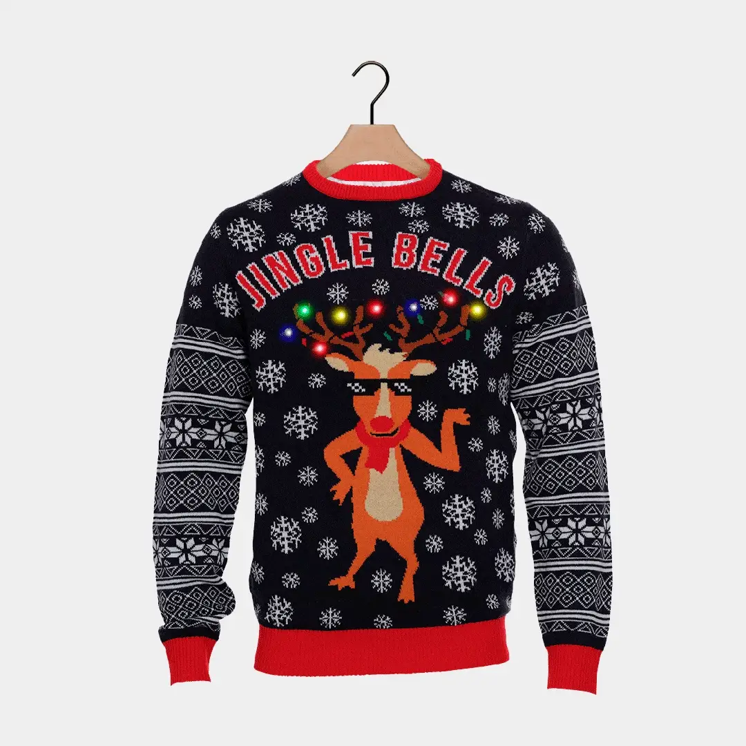Jersey de Navidad de Luces LED Jingle Bells - Diseño 2023