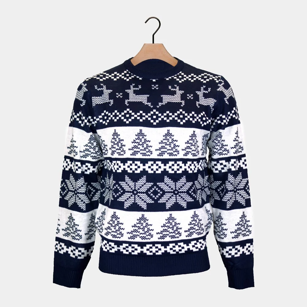 Jersey de Navidad para Hombre Azul Polo Norte - Imagen 7