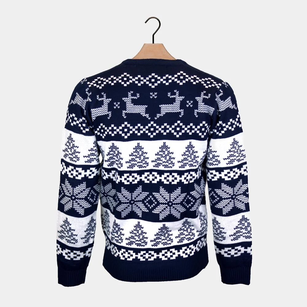 Jersey de Navidad para Hombre Azul Polo Norte - Imagen 8