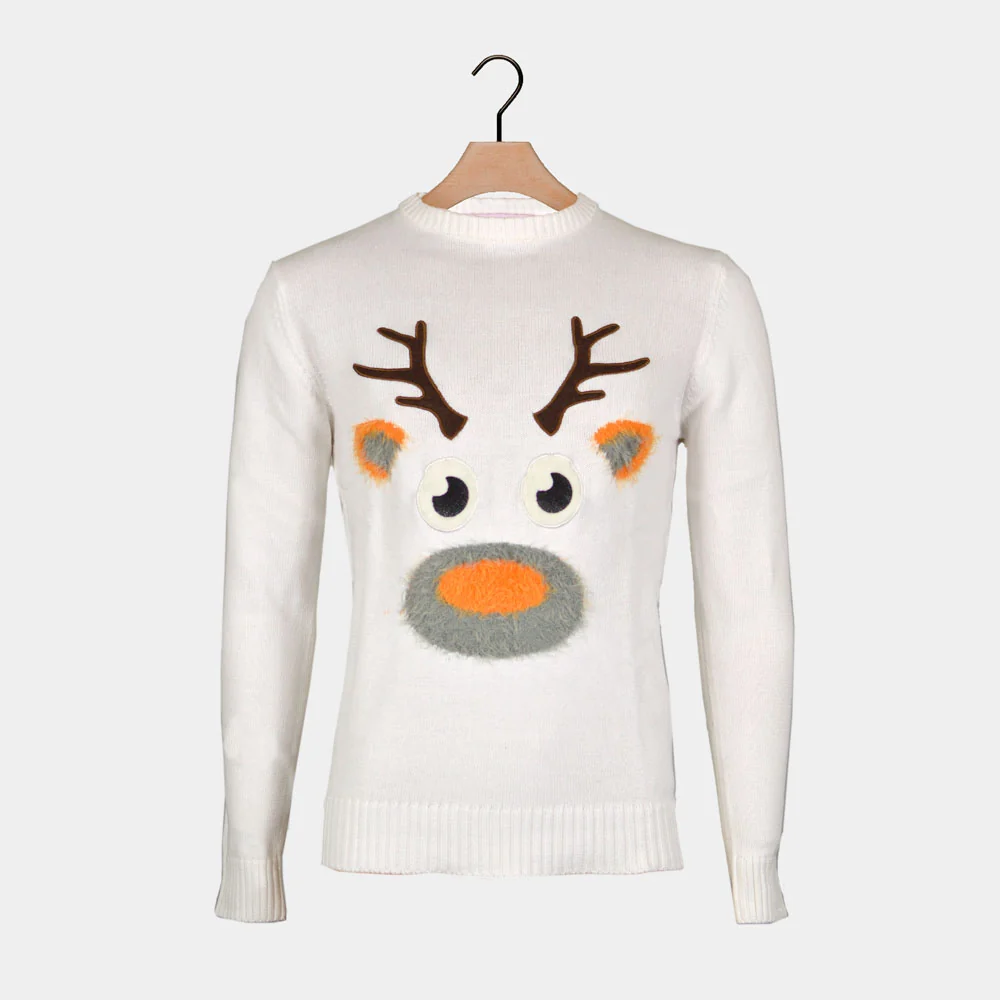 Jersey de Navidad para Hombre Blanco con Reno 3D Algodón - Imagen 8