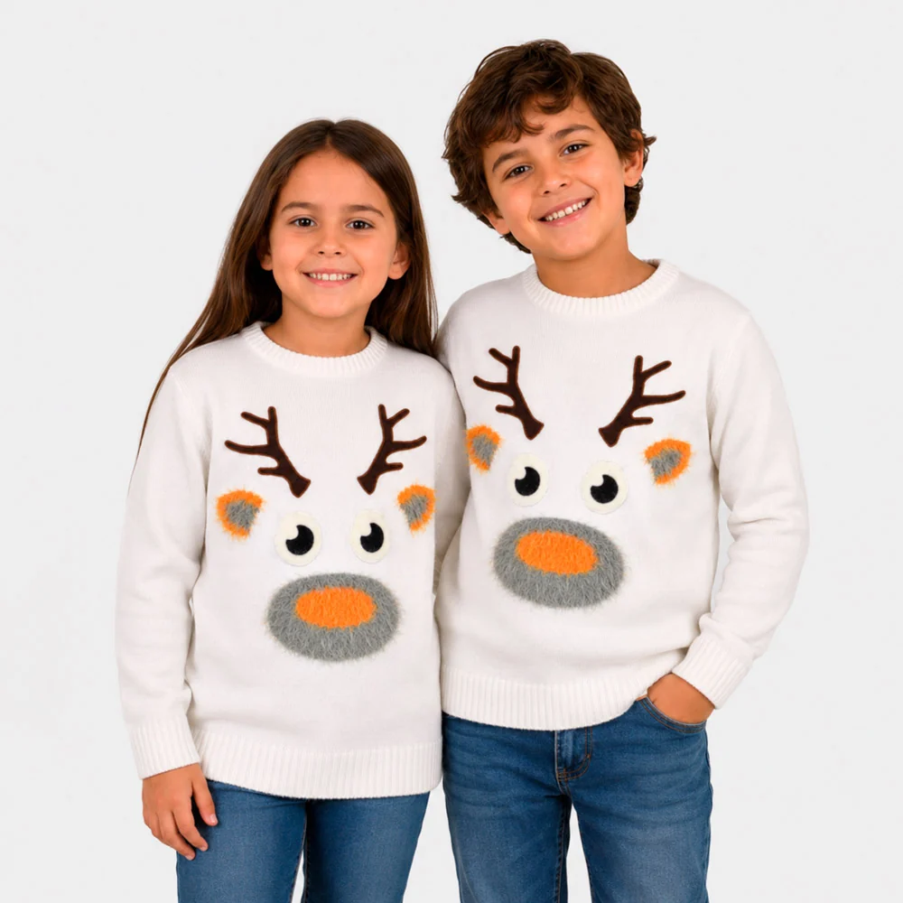 Jersey de Navidad para Hombre Blanco con Reno 3D Algodón - Imagen 4