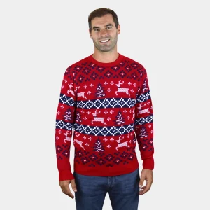 Jersey de Navidad para Hombre Rojo Canadá