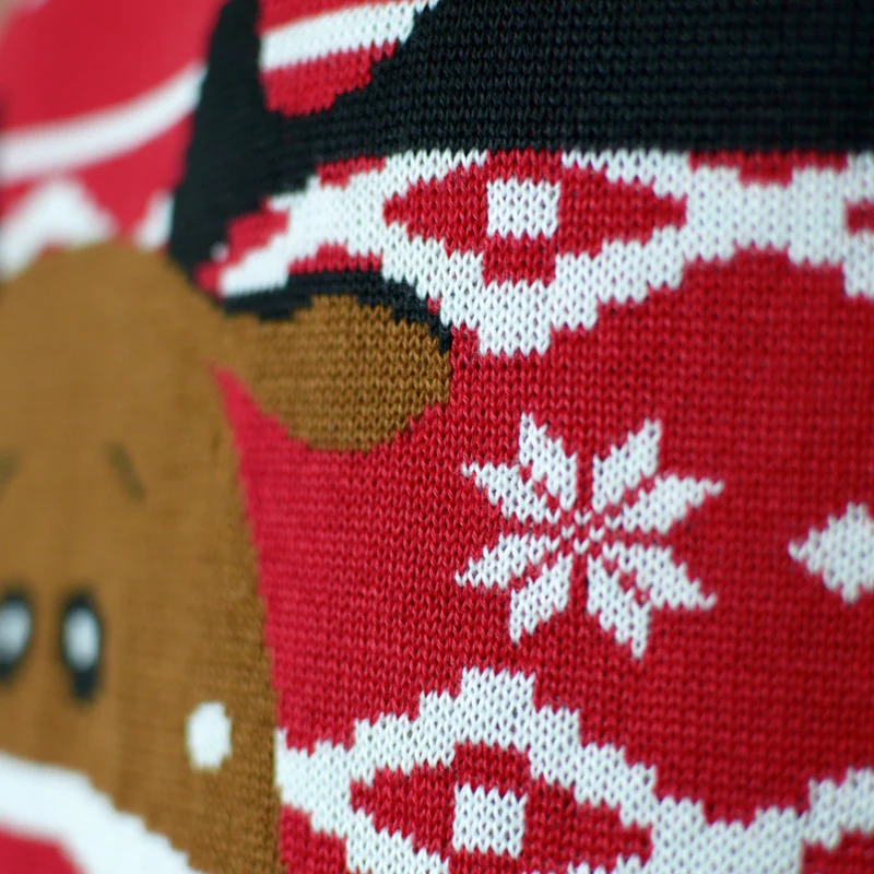 Jersey de Navidad para Hombre Rojo Reno Rudolph Bufanda - Imagen 5