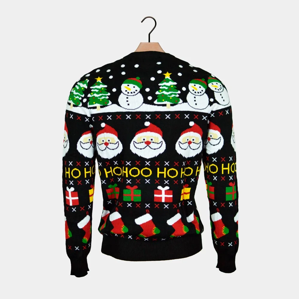 Jersey de Navidad para Hombre Santa, Regalos y Muñecos Algodón Orgánico - Imagen 9