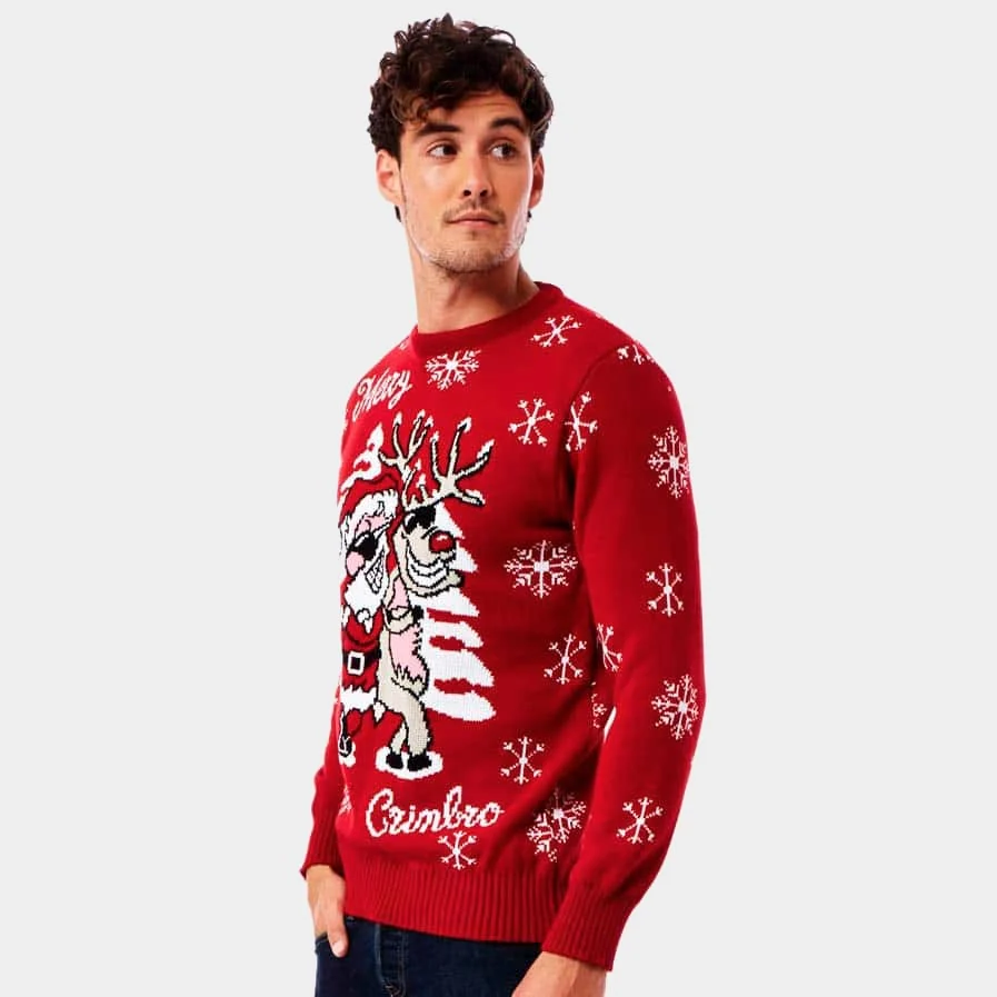 Jersey de Navidad para Hombre Santa y Reno con Gafas de Sol - Imagen 3