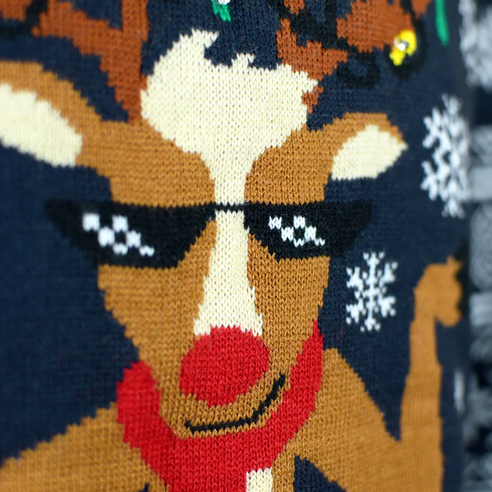 Jersey de Navidad con Luces LED para Hombre Jingle Bells - Imagen 5