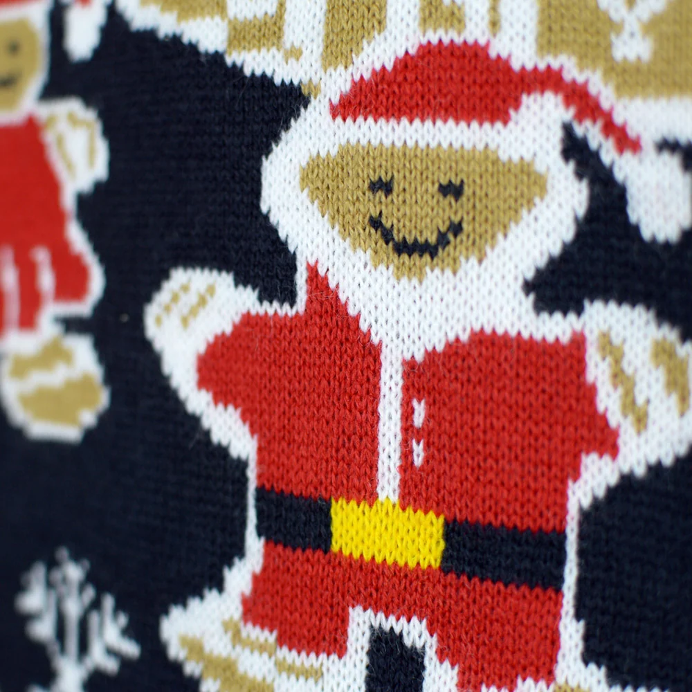 Jersey de Navidad de Luces LED para Mujer Casa Gingerbread - Imagen 6