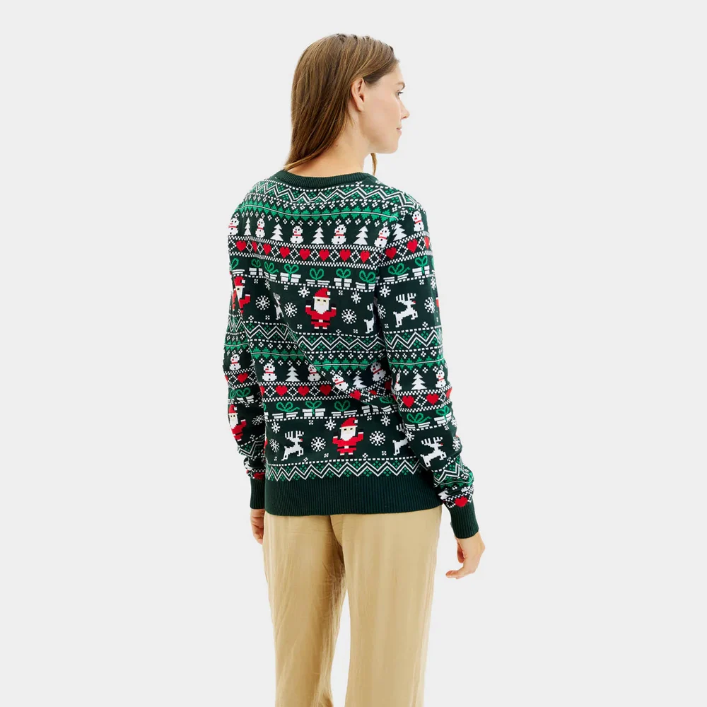 Jersey de Navidad para Mujer Green Christmas Algodón Orgánico - Imagen 4