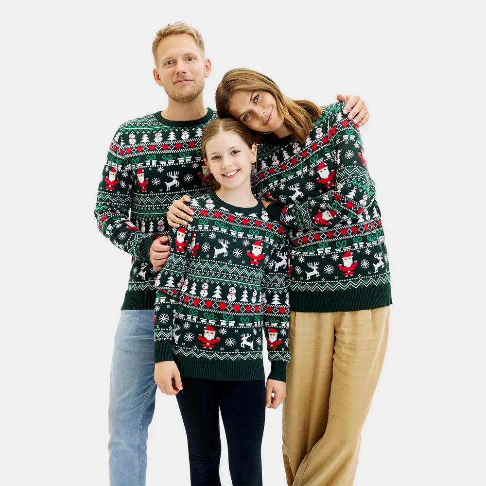 Jersey de Navidad para Mujer Green Christmas Algodón Orgánico - Imagen 5