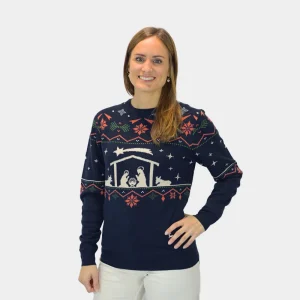 Jersey de Navidad para Mujer Portal de Belén