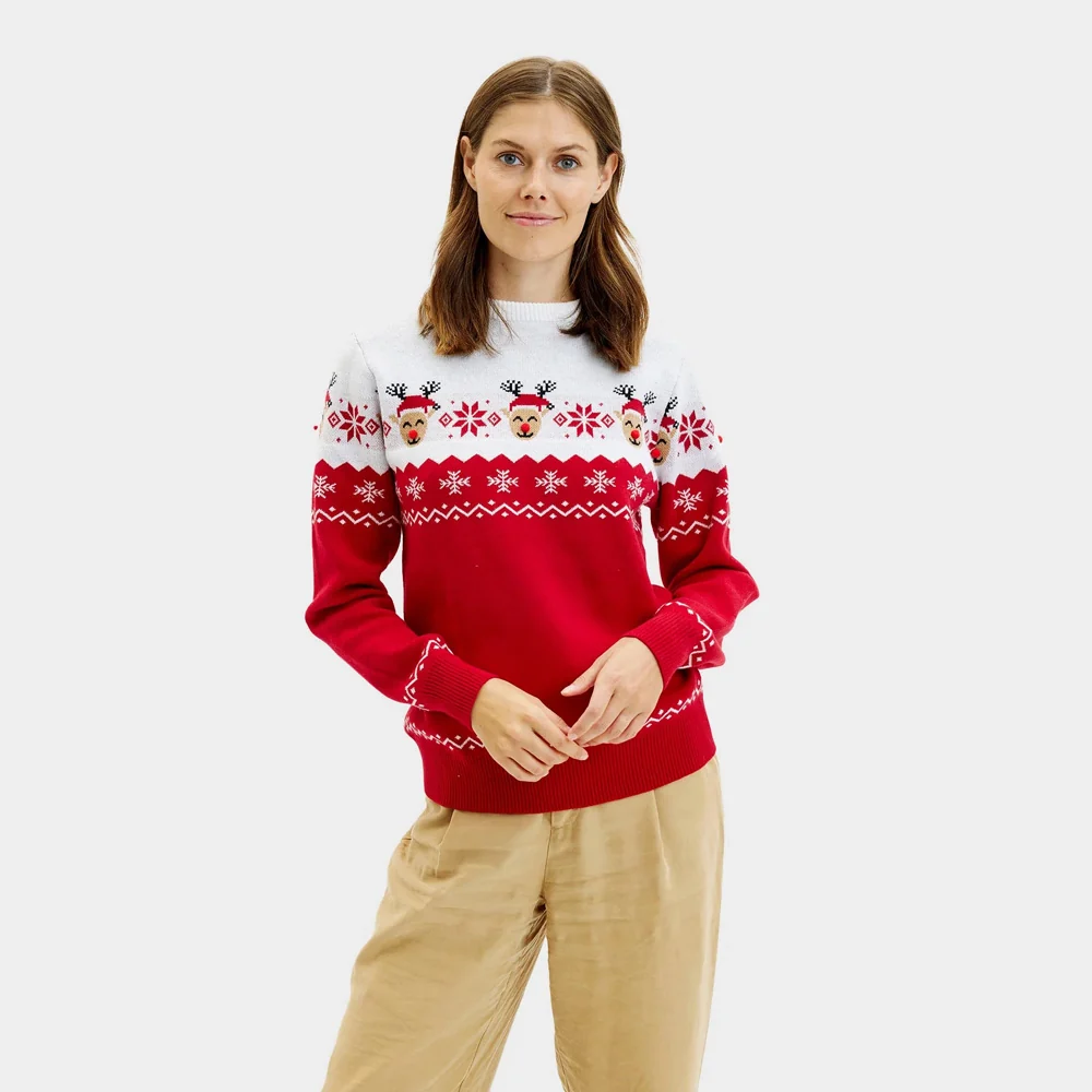 Jersey de Navidad para Mujer Reno Adorable - Imagen 2