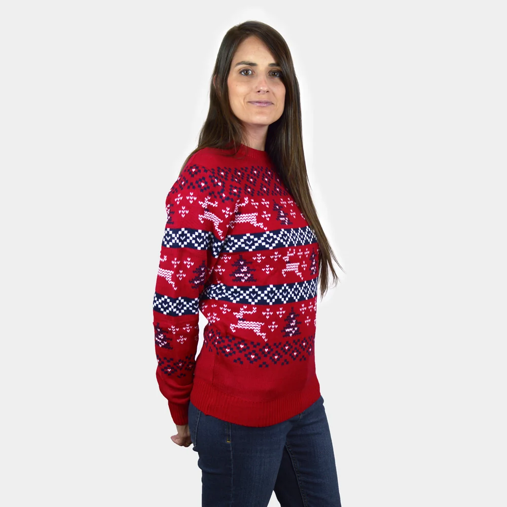 Jersey de Navidad para Mujer Rojo Canadá