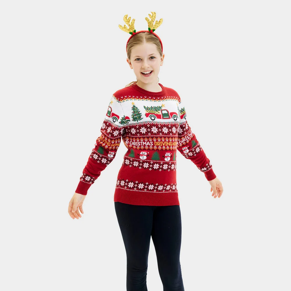 Jersey de Navidad para Niña y Niño Driving Home - Imagen 3