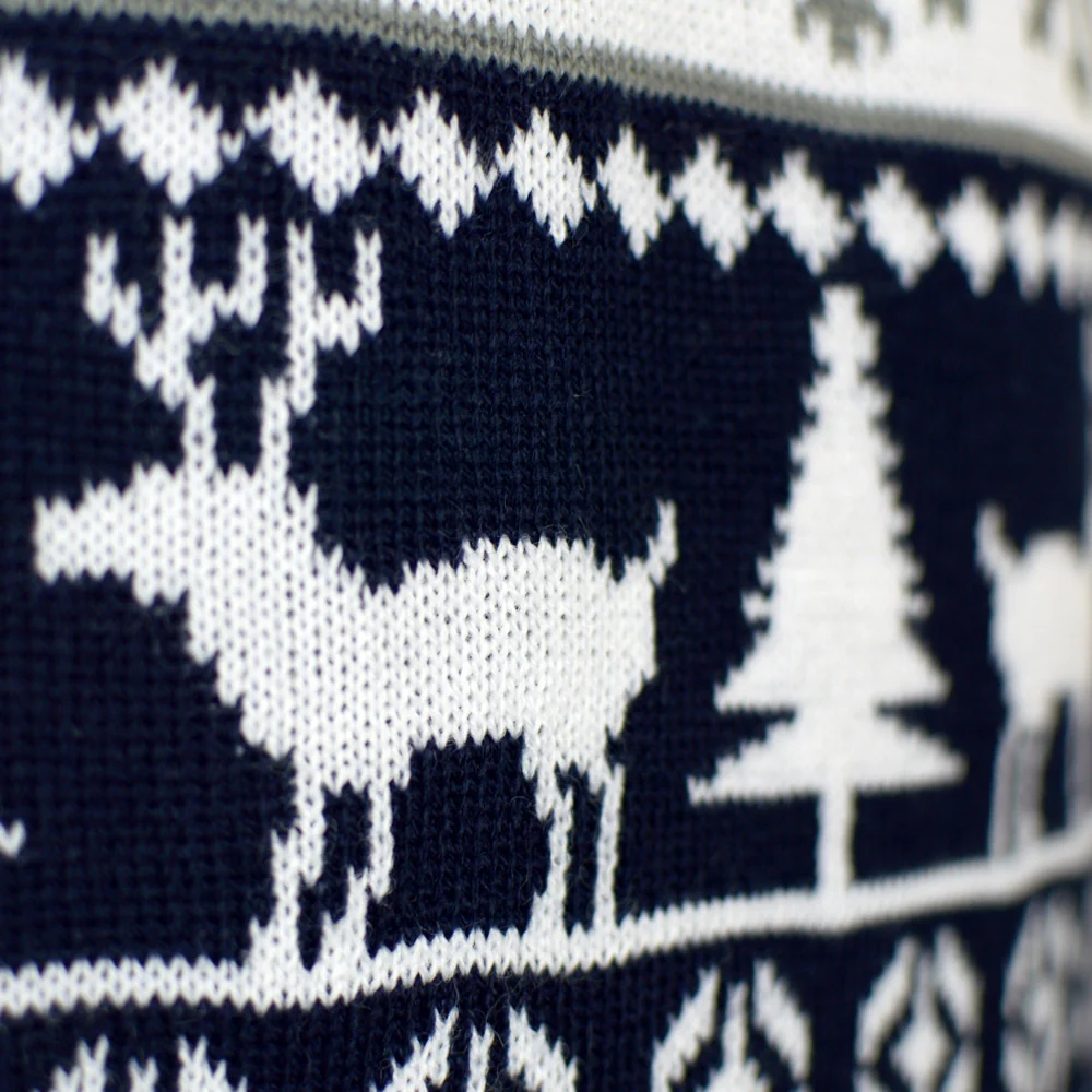 Jersey de Navidad para Niña y Niño cenefas de Renos y Árboles - Imagen 7