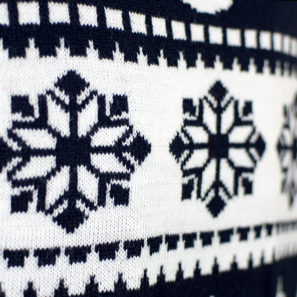Jersey de Navidad para Niña y Niño con Renos y Nieve Azul - Imagen 6