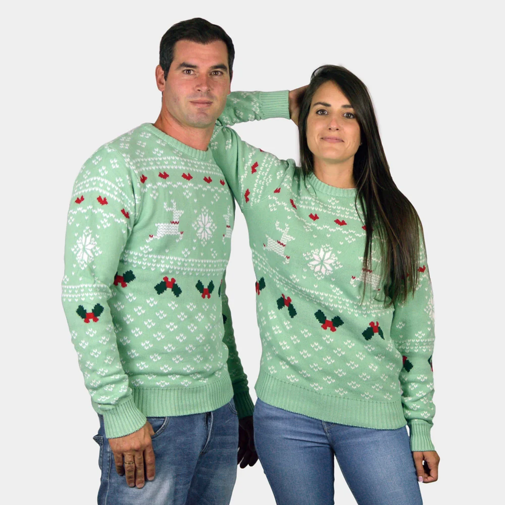 Jersey de Navidad para Niña y Niño Verde Sweet Christmas Algodón - Imagen 8