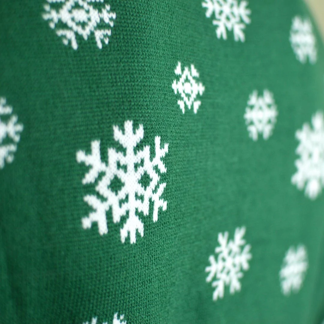Jersey de Navidad para Niña y Niño Verde Holly Jolly Lentejuelas - Imagen 4