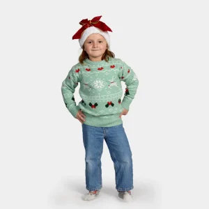 Jersey de Navidad para Niña y Niño Verde Sweet Christmas Algodón
