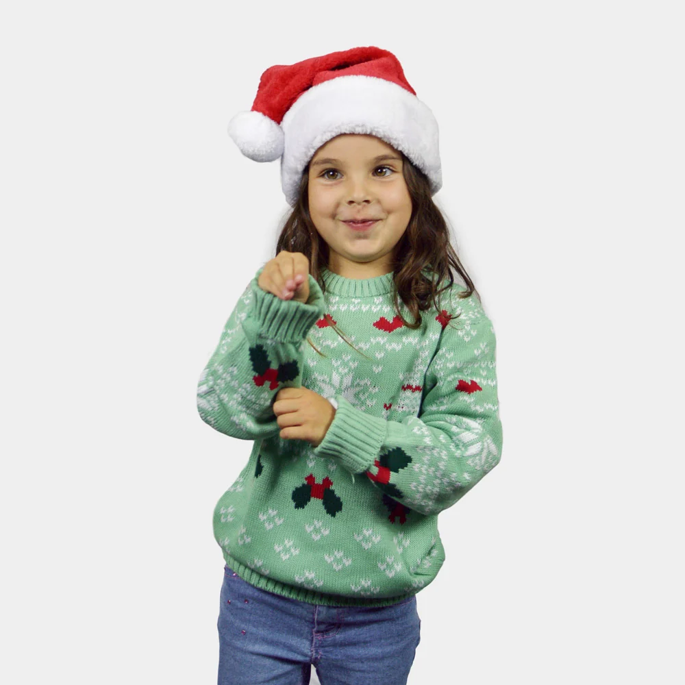 Jersey de Navidad para Niña y Niño Verde Sweet Christmas Algodón - Imagen 3