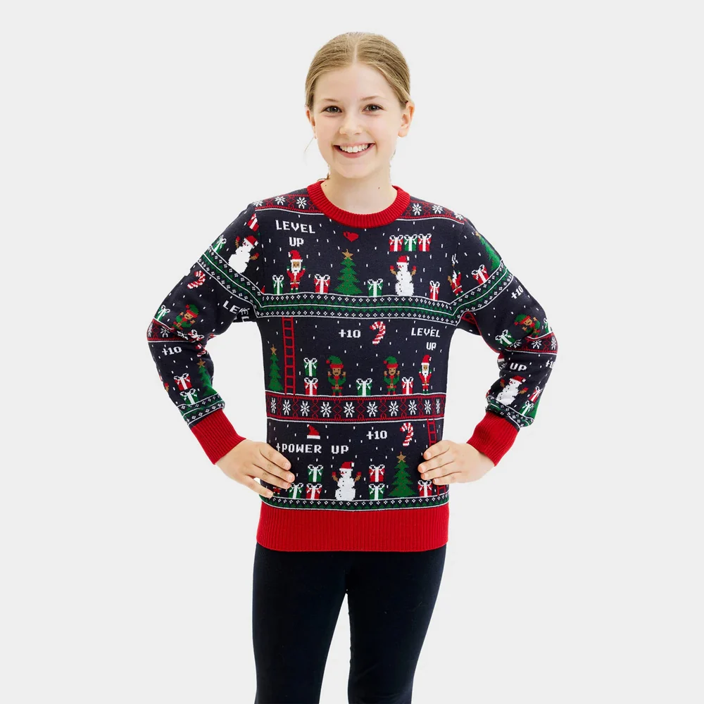 Jersey de Navidad para Niña y Niño Vintage Gaming - Imagen 2