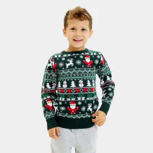Jersey de Navidad para Niña y Niño Green Christmas Algodón Orgánico