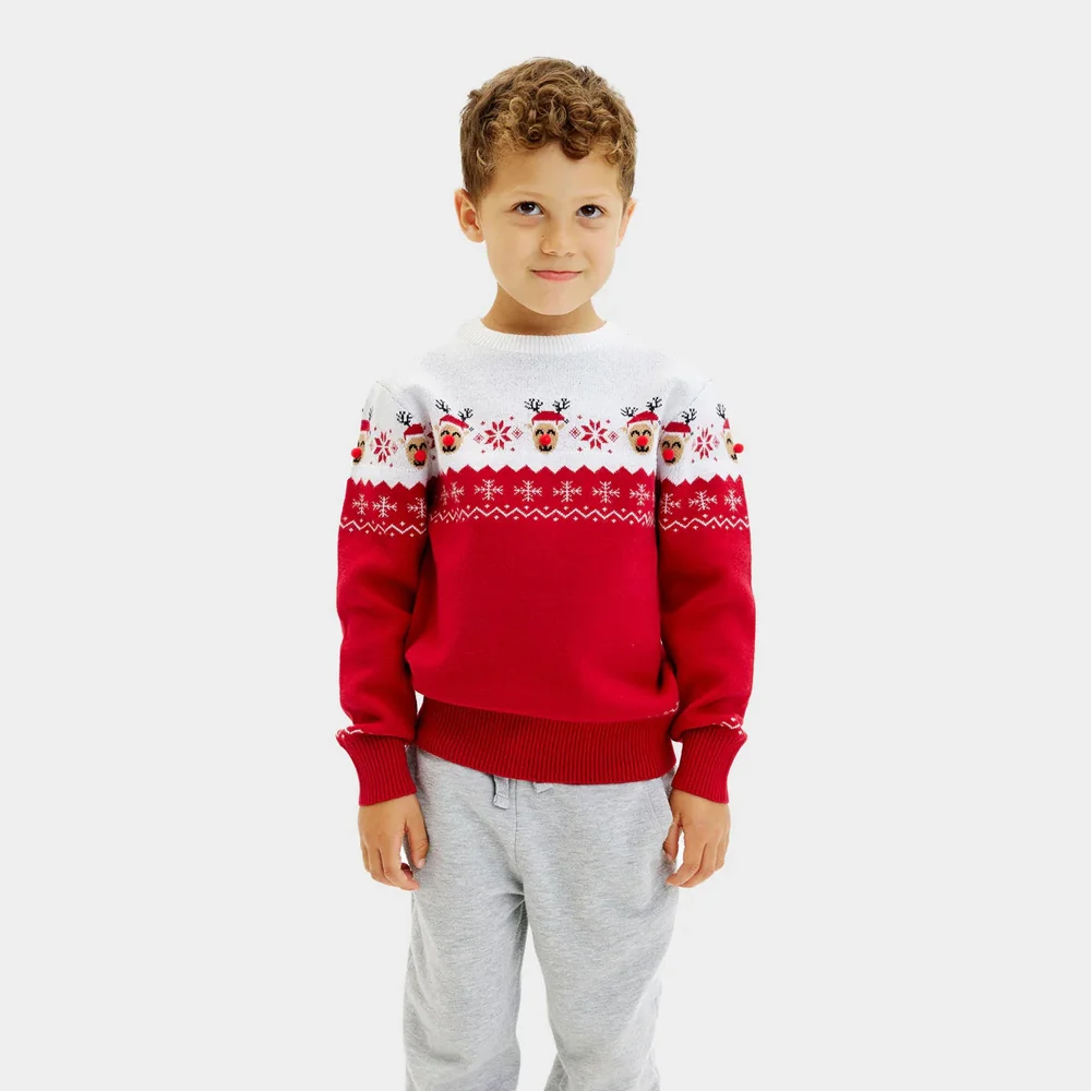 Jersey de Navidad para Niña y Niño Reno Adorable - Imagen 2