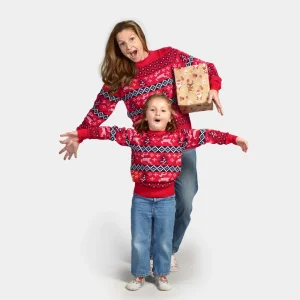 Jersey de Navidad para Familia Rojo Canadá