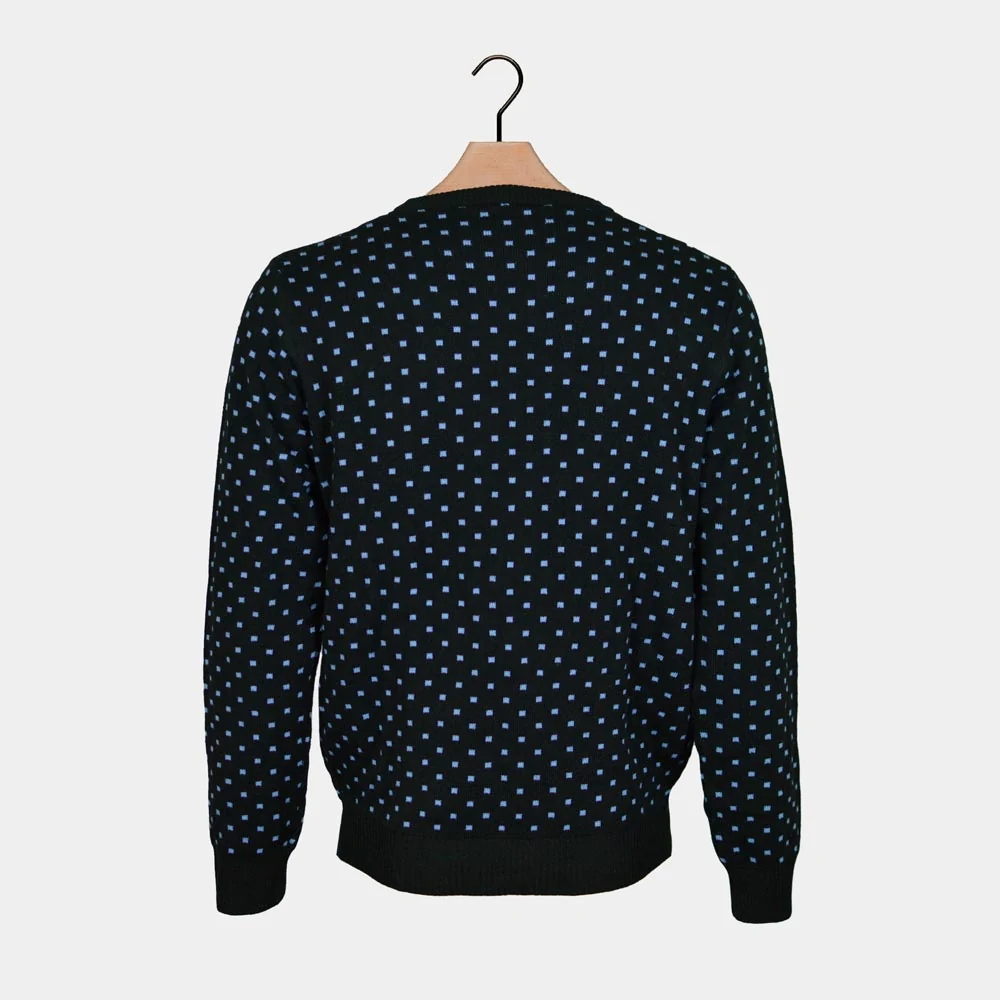 Jersey de Navidad para Hombre Azul Reno Rodolfo con Nariz Roja en 3D - Imagen 8