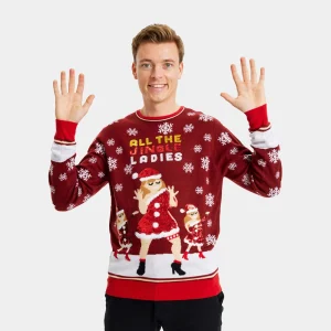 Jersey de Navidad para Hombre Jingles Ladies Lentejuelas