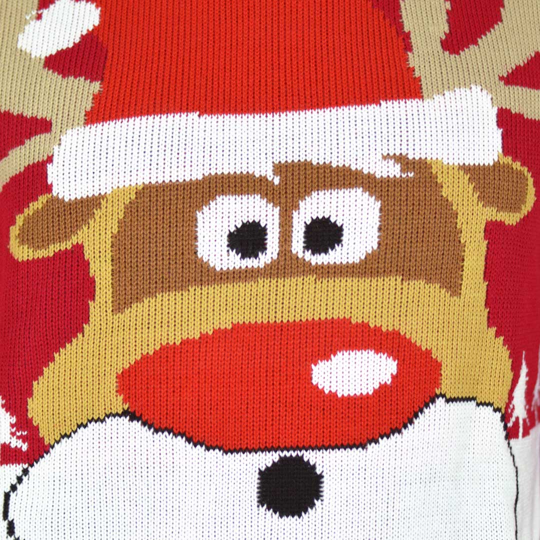 Jersey de Navidad para Hombre Rojo con Reno Rudolph - Imagen 4