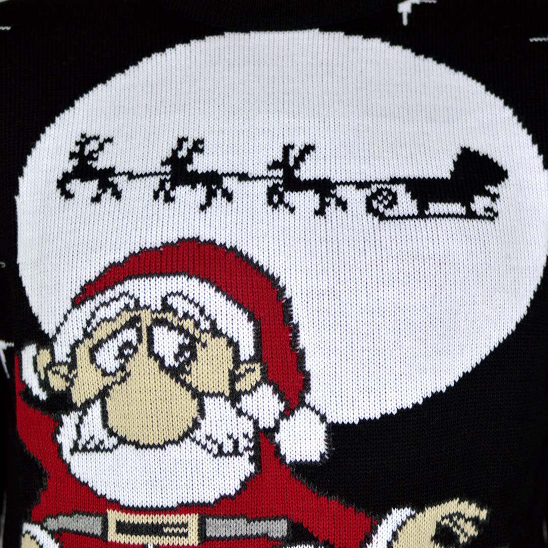 Jersey de Navidad para Hombre Santa Descargando - Imagen 6